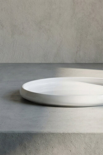 Bianco Perla Porcelain Round Plate - 23.5 Cm - 2