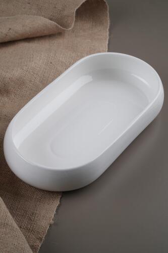 Bianco Perla Porselen Gondol Kase - 35 cm - ACAR