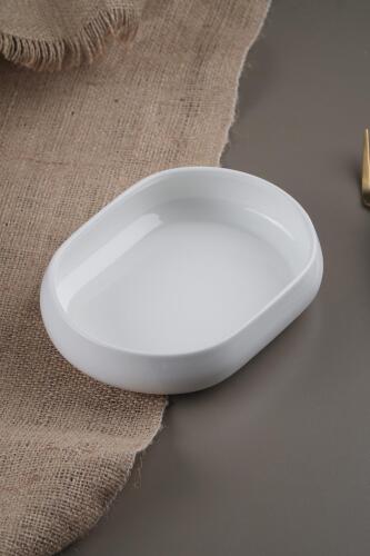 Bianco Perla Porselen Kayık Tabak - 16,5 cm - ACAR