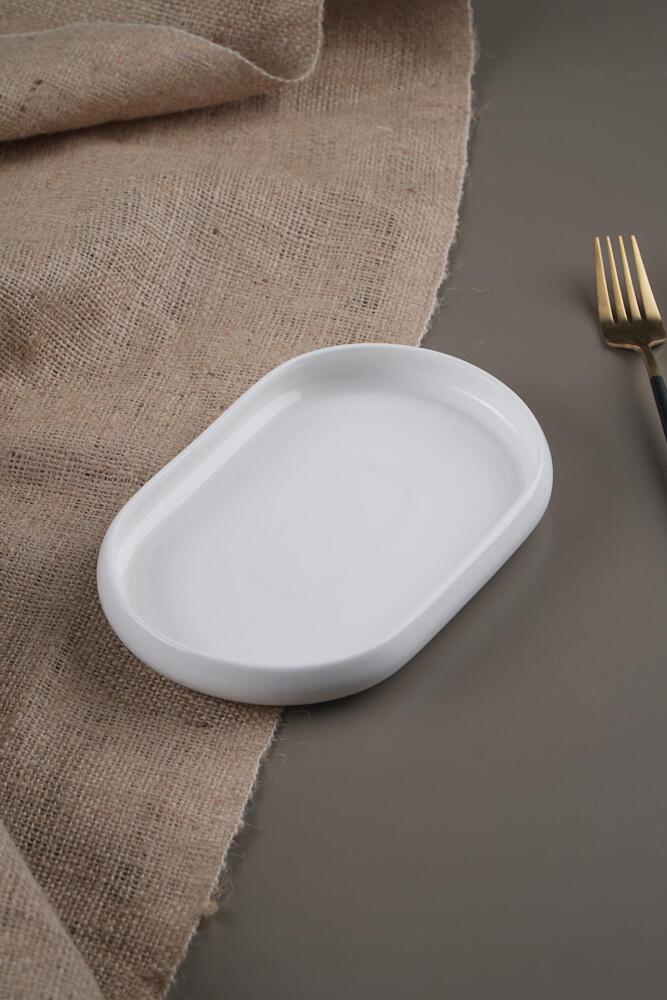 Bianco Perla Porselen Kayık Tabak - 20 cm - 1