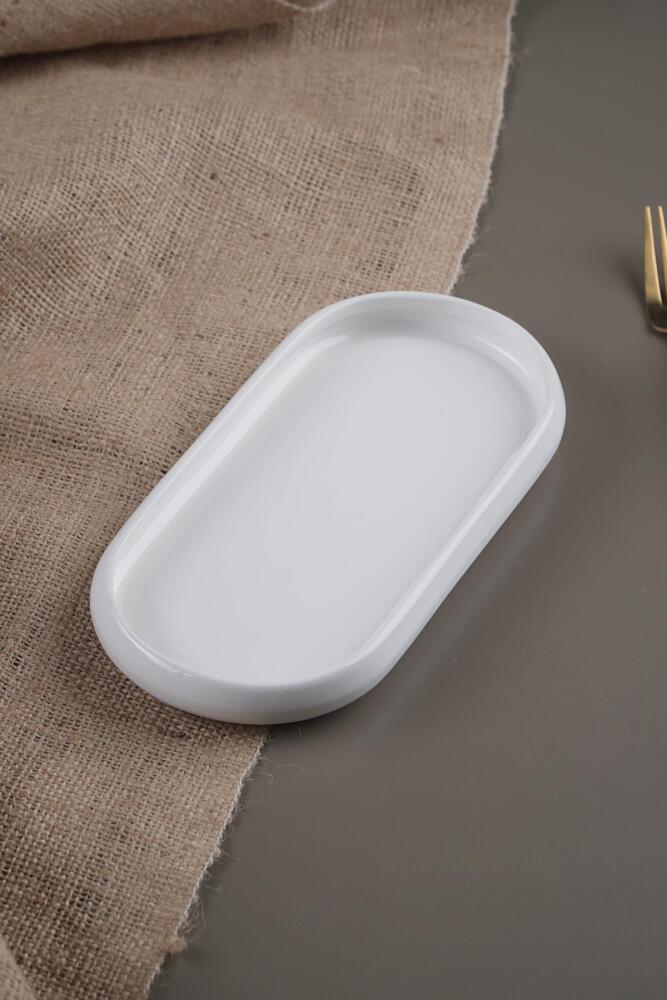 Bianco Perla Porselen Kayık Tabak - 22,8 cm - 1