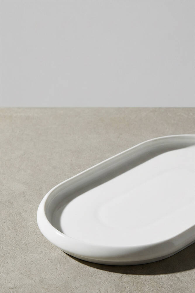 Bianco Perla Porselen Kayık Tabak - 26,8 cm - 2