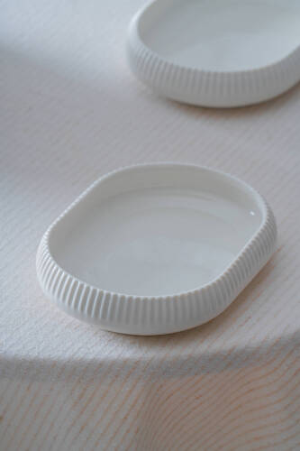 Bianco Perla Porselen Oval Tabak - 14 cm - Acar