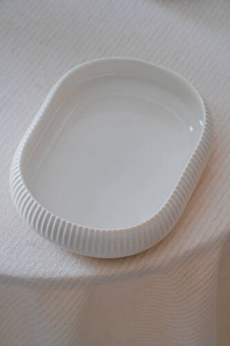 Bianco Perla Porselen Oval Tabak - 17 cm - 3