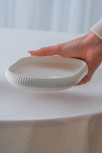 Bianco Perla Porselen Oval Tabak - 20 cm - 4