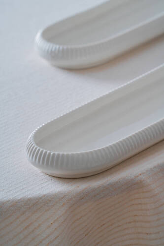 Bianco Perla Porselen Oval Tabak - 28 cm - 4