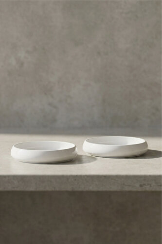 Bianco Perla Porselen Yuvarlak Tabak - 10,5 cm - ACAR