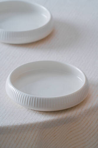 Bianco Perla Porselen Yuvarlak Tabak - 13 cm - Acar
