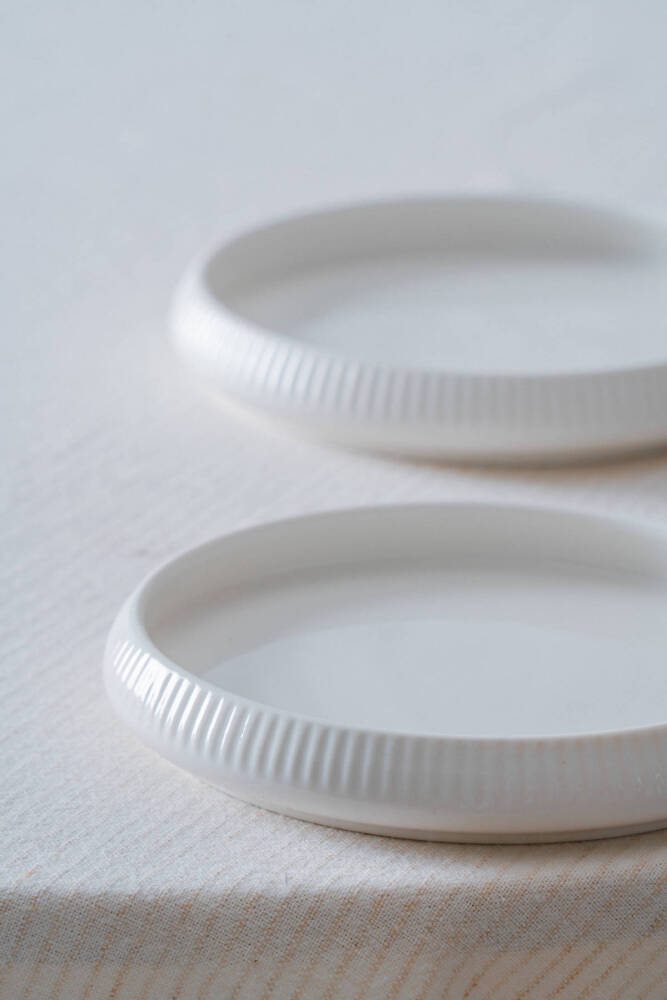 Bianco Perla Porselen Yuvarlak Tabak - 14 cm - 2
