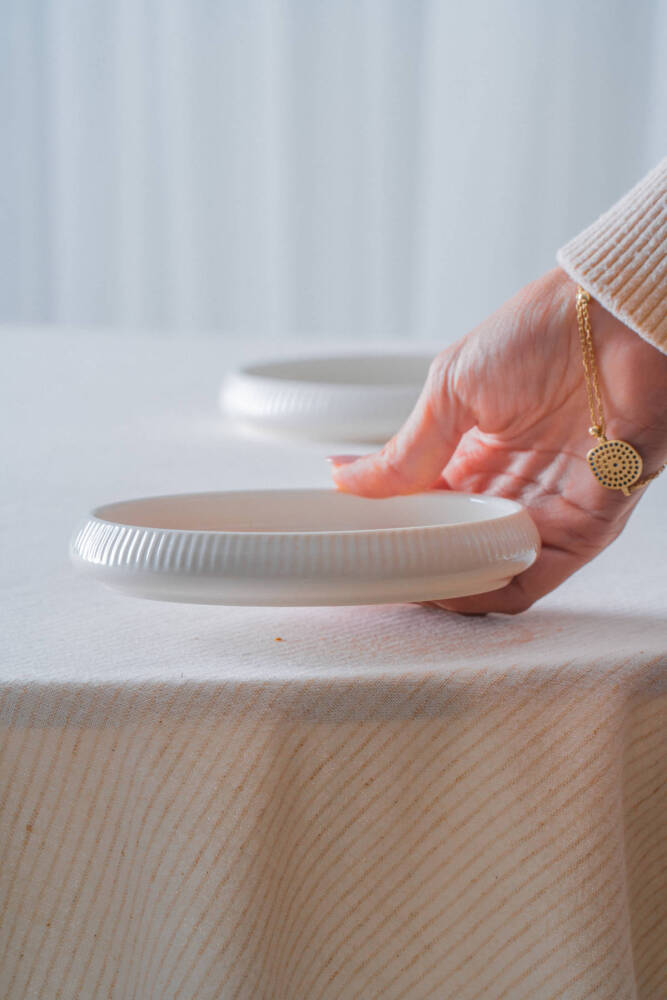 Bianco Perla Porselen Yuvarlak Tabak - 14 cm - 4