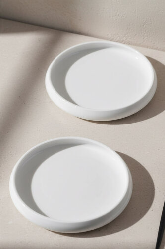 Bianco Perla Porselen Yuvarlak Tabak - 14 cm - 2