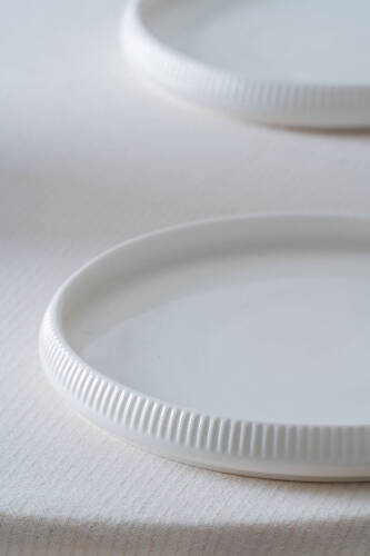 Bianco Perla Porselen Yuvarlak Tabak - 23 cm - 2