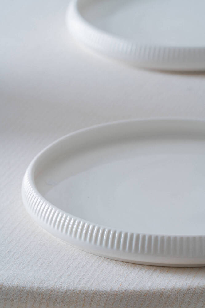 Bianco Perla Porselen Yuvarlak Tabak - 23 cm - 2