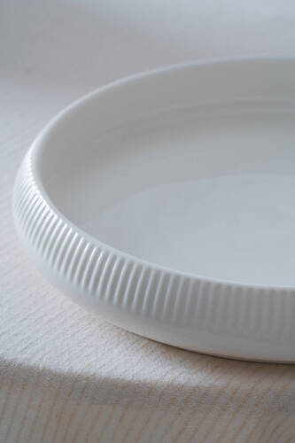 Bianco Perla Porselen Yuvarlak Tabak - 24 cm - 2