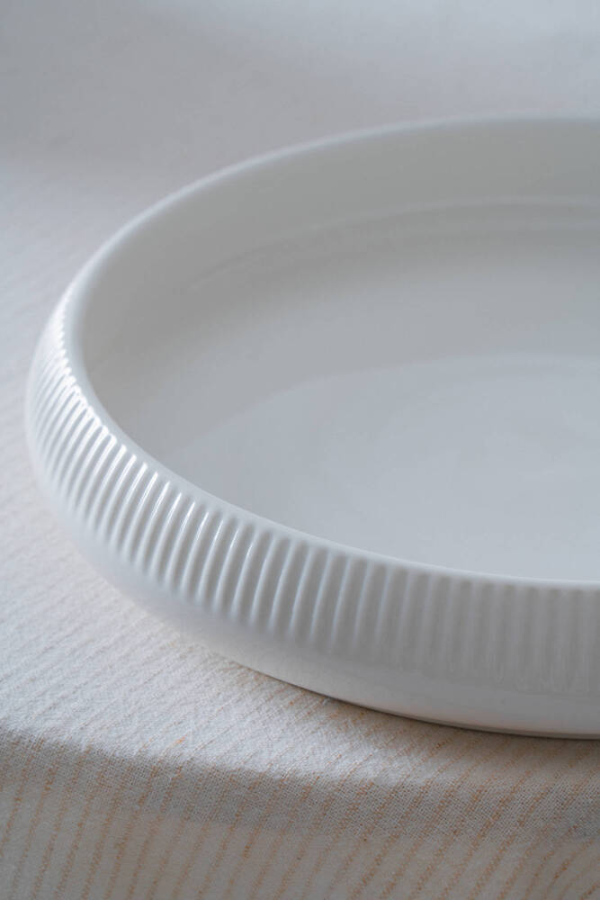 Bianco Perla Porselen Yuvarlak Tabak - 24 cm - 2