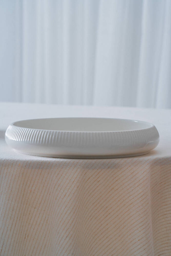 Bianco Perla Porselen Yuvarlak Tabak - 24 cm - 3