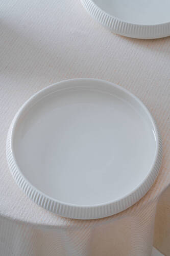 Bianco Perla Porselen Yuvarlak Tabak - 24 cm - 6