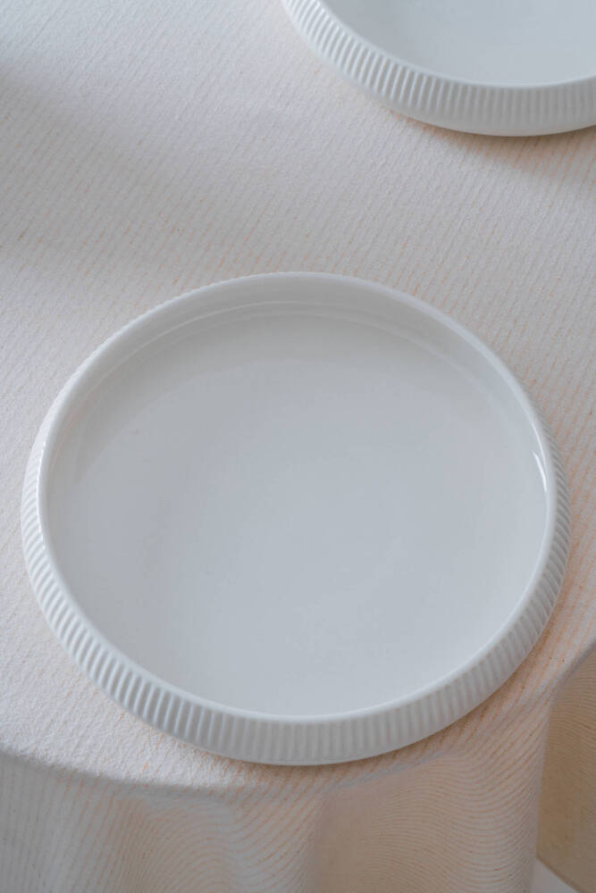 Bianco Perla Porselen Yuvarlak Tabak - 24 cm - 6