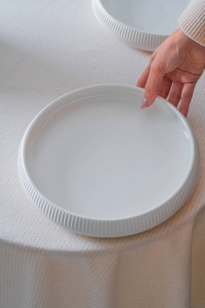 Bianco Perla Porselen Yuvarlak Tabak - 24 cm - 7