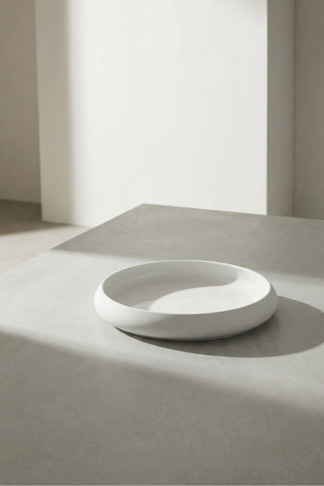 Bianco Perla Porselen Yuvarlak Tabak - 24 cm - 3