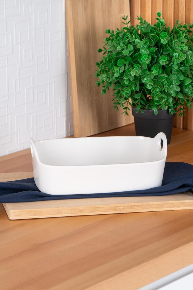 Bianco Perla Rectangular Bowl - 25 Cm - 1