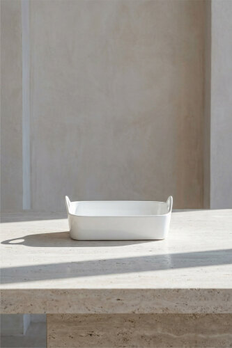 Bianco Perla Rectangular Bowl - 25 Cm - 1