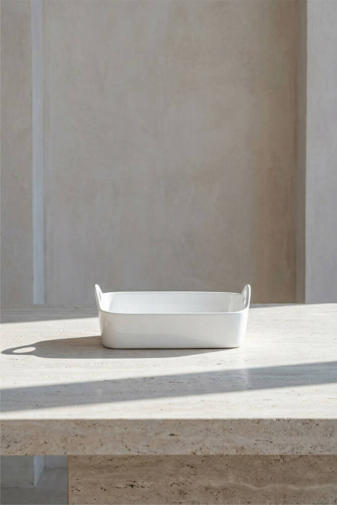 Bianco Perla Rectangular Bowl - 25 Cm - 1