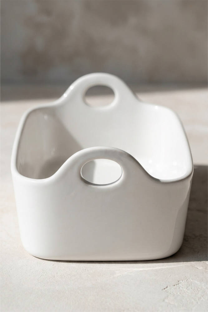 Bianco Perla Rectangular Bowl - 25 Cm - 3