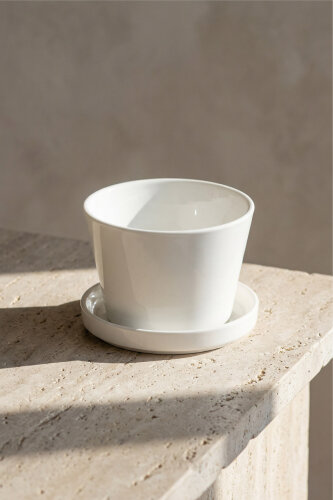 Bianco Perla Round Bowl With Lid - 9.5 Cm - 1