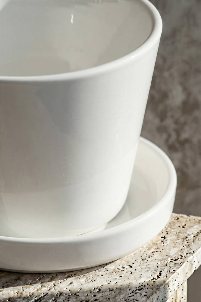 Bianco Perla Yuvarlak Kapaklı Kase - 9.5 cm - 2