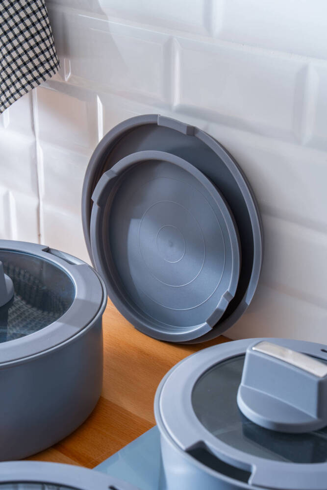 BioGrey 13 Parça İndüksiyon Uyumlu Tencere & Tava Seti - 4