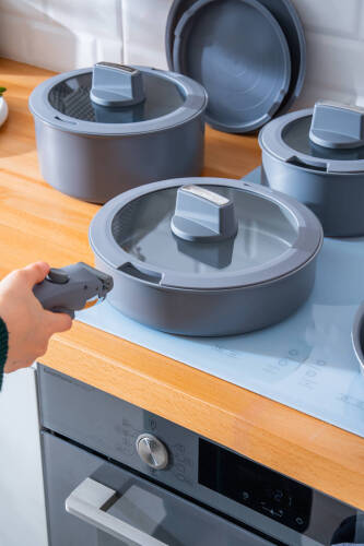 BioGrey 13 Parça İndüksiyon Uyumlu Tencere & Tava Seti - 5