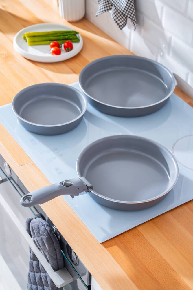 BioGrey İndüksiyon Tabanlı 3 lü Tava Seti - 2