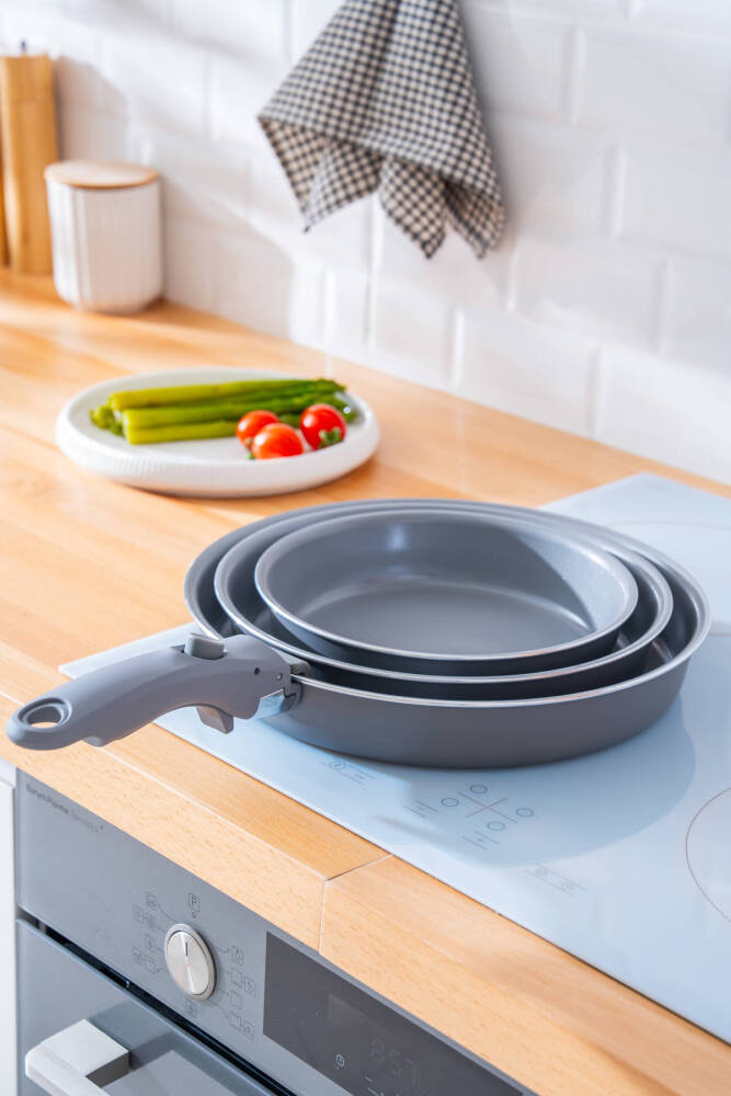 BioGrey İndüksiyon Tabanlı 3 lü Tava Seti - 3