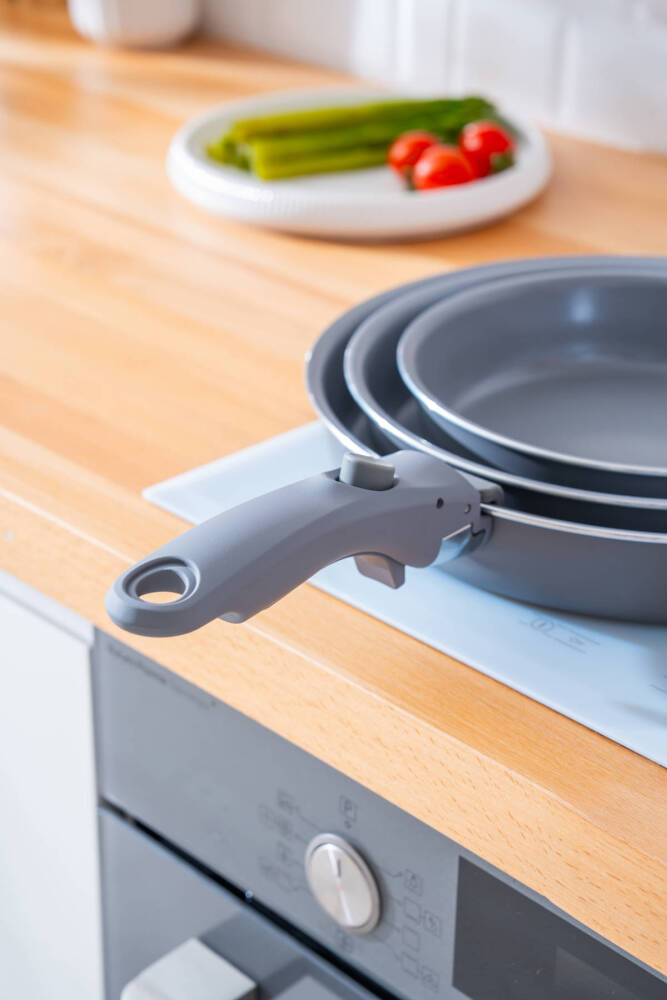 BioGrey İndüksiyon Tabanlı 3 lü Tava Seti - 4