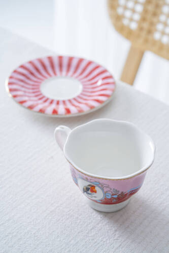 Birdie 6 Kişilik Porselen Kahve Fincan Takımı - 90 ml - 2