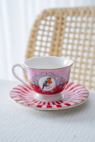 Birdie 6 Kişilik Porselen Kahve Fincan Takımı - 90 ml - 3