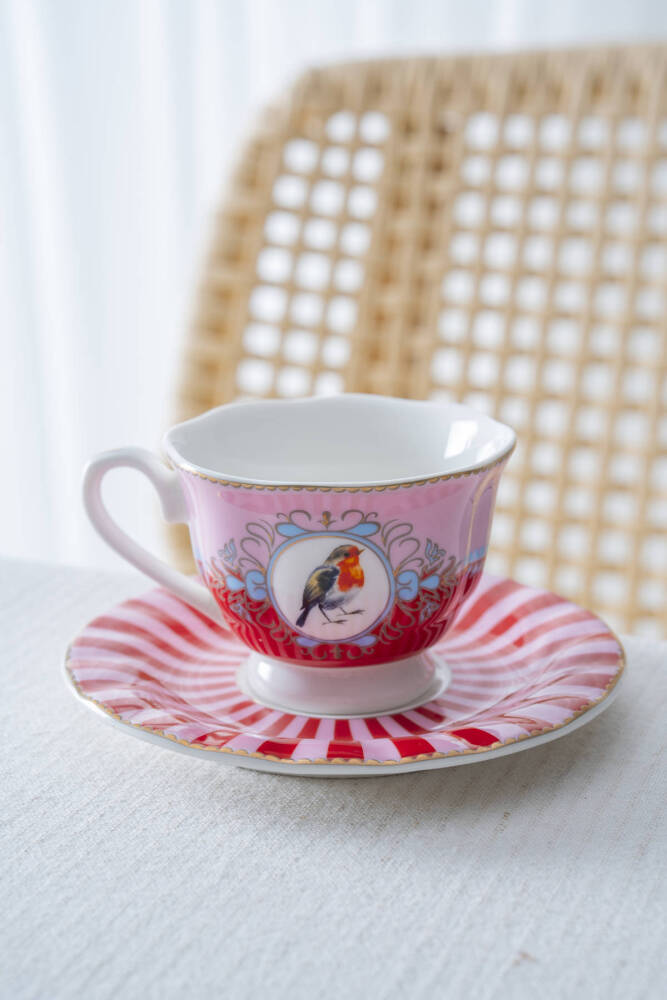 Birdie 6 Kişilik Porselen Kahve Fincan Takımı - 90 ml - 3