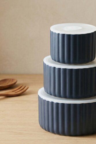 Blush 3 lü Kapaklı Saklama Kabı - 10/13/15 cm - 2