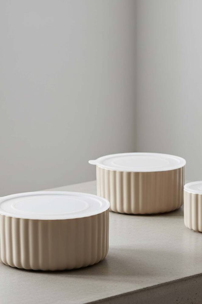 Blush 3 lü Kapaklı Saklama Kabı - 10/13/15 cm - 2