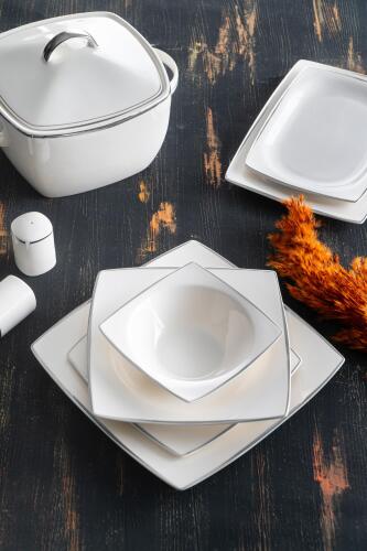 Bonno 60 Parça 12 Kişilik Porselen Yemek Takımı - Acar