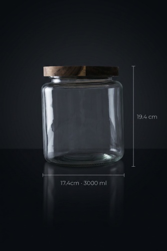 Bosco Akasya Kapaklı Cam Kavanoz - 3000 ml - 3