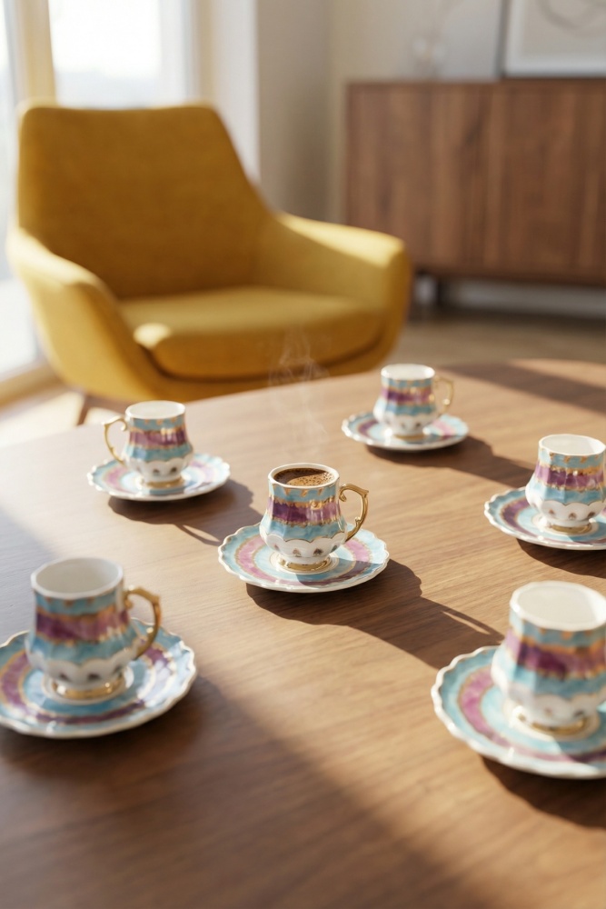 Brenda 90 ml 2 Kişilik Porselen Kahve Fincan Takımı · 2. fotoğraf