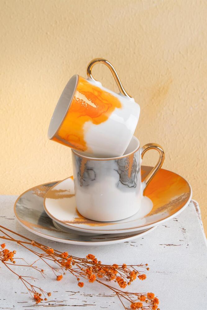 Brush 6 Porcelain Coffee Cup Set - 2