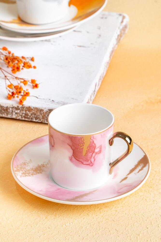 Brush 6 Porcelain Coffee Cup Set - 3