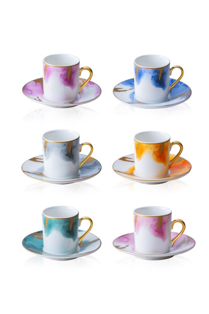 Brush 6 Porcelain Coffee Cup Set - 5