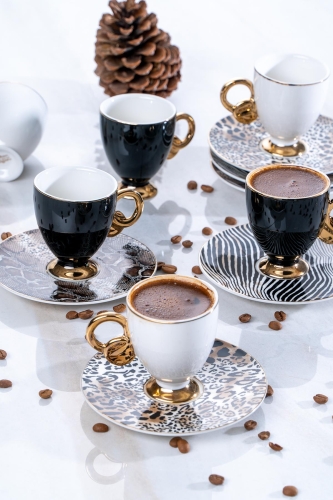 Brute 6 Kişilik Porselen Kahve Fincanı Takımı - ACAR