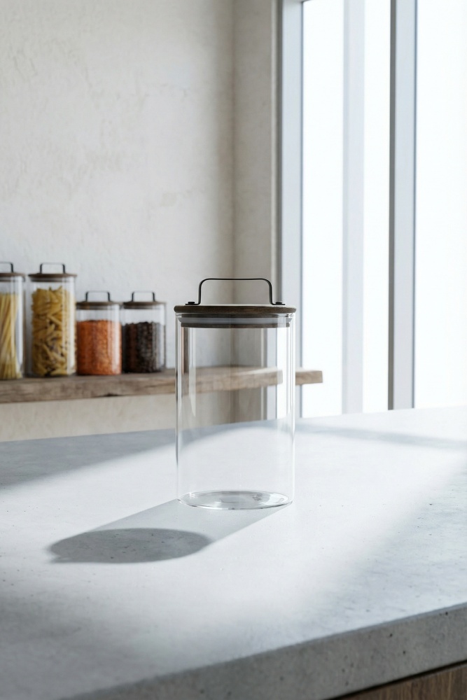 Calix Akasya Kapaklı Kavanoz - 1400 ml - 1