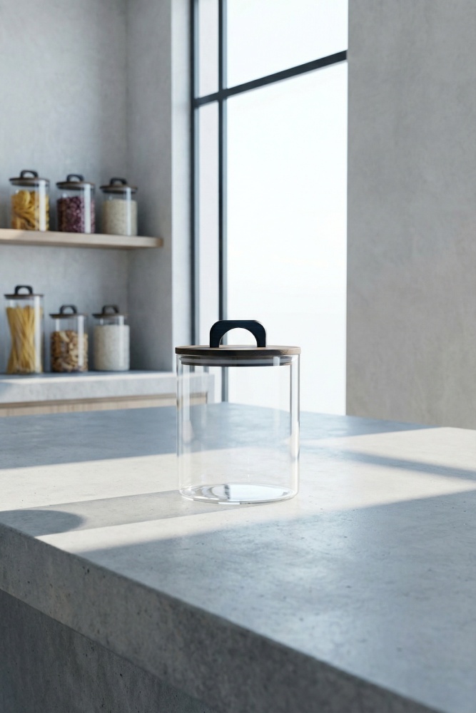 Calix Akasya Kapaklı Kavanoz - 2200 ml - 1