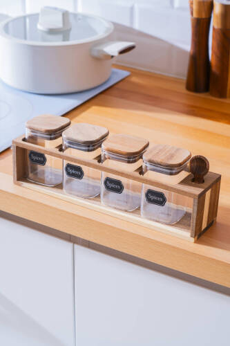 Calix Standlı 4 lü Baharatlık Takımı - Acar